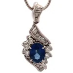 Pt･Pm900 サファイア ダイヤ ネックレス/ペンダントトップ 1.21ct