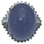 Pt/Pm900 カルセドニー ダイヤ リング 25.04ct 20.4g