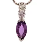 Pt･Pm900 サファイア ダイヤ ネックレス/ペンダントトップ 1.12ct