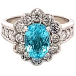 Pt･Pm900 パライバトルマリン ダイヤ リング 1.76ct 6.8g