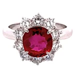 Pt･Pm900 ルビー ダイヤ リング 2.27ct