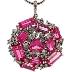 K18WG スピネル（尖晶石） ダイヤ ネックレス/ペンダントトップ 5.38ct 5.5g