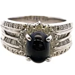 Pt/Pm900 シリマナイトキャッツアイ ダイヤモンド 2.9ct 1ct