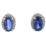 K18 サファイア ダイヤ ピアス 1.81・1.68ct