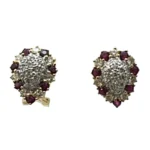 K18 ルビー ダイヤ イヤリング 0.6ct
