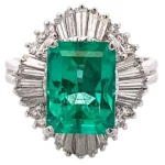 Pt･Pm900 エメラルド ダイヤ リング 2.66ct