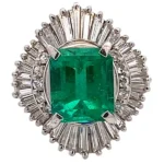 Pt･Pm900 エメラルド ダイヤ リング 2.64ct