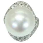 パール ダイヤモンド リング 1.7ct