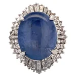 Pt･Pm900 スターサファイア ダイヤ リング 12.05ct