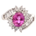 Pt・Pm900 ピンクサファイア ダイヤ 1.889ct