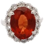 Pt/Pm900 アンデシン ダイヤモンド リング 5.56ct 1.48ct