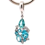 Pt･Pm900 パライバトルマリン ダイヤ ネックレス/ペンダントトップ 2.44ct 4.9g