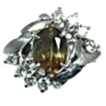 Pt/Pm900 アンダルサイト ダイヤ リング 1.62ct 7.4g