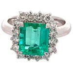 Pt･Pm900 エメラルド ダイヤ リング 2.35ct