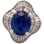 Pt･Pm900 サファイア ダイヤ 5.84ct