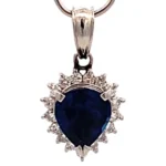 Pt･Pm900 サファイア ダイヤモンド ペンダントトップ 2.66ct