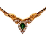 K18 ガーネット ダイヤ ネックレス/ペンダントトップ 0.46ct