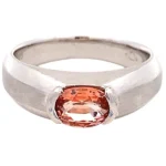 Pt/Pm900 パパラチアサファイア リング 1.293ct