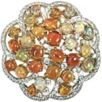 K18 オパール ダイヤ ブローチ 14.49ct