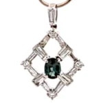 Pt・Pm950 アレキサンドライト ダイヤ ネックレス/ペンダントトップ 0.49ct 2.4g
