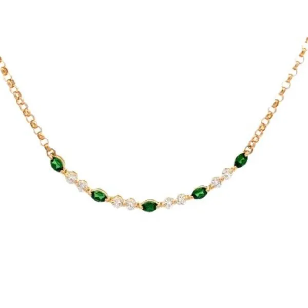 K18 グリーンガーネット ダイヤ ネックレス/ペンダントトップ 0.78ct