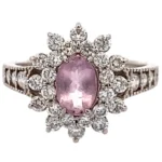 Pt/Pm900 モルガナイト ダイヤ リング 0.53ct