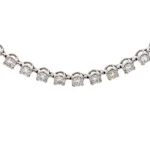 Pt･Pm850 ダイヤモンド ネックレス 9.8ct