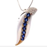 K18 サファイア ダイヤ ブローチ 4.43ct