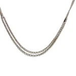 Pt900/K14WG ダイヤモンド ネックレス 5ct