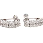 K18WG/K14WG ダイヤ イヤリング 2.86ct