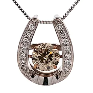 PT900/PT850 ブラウンダイヤモンド ネックレス 1.355ct