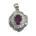 Pt･Pm900 ルビー ダイヤ ペンダントトップ 2.03・1.278ct