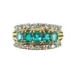 K18 パライバトルマリン・ダイヤモンド リング 0.94ct