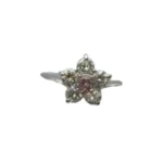 Pt900 ピンクダイヤモンド・ダイヤモンド リング 0.168 ct 0.75 ct