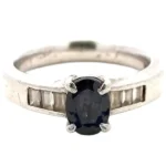 Pt･Pm900 ブラジル産アレキサンドライト・ダイヤモンド リング 1.08ct