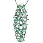 K18WG パライバトルマリン・ダイヤ ネックレス/ペンダントトップ 10.02ct
