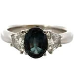 Pt･Pm900 ブラジル産アレキサンドライト・ダイヤモンド リング 1.46ct