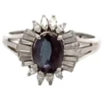 Pt･Pm900 アレキサンドライト・ダイヤモンド リング 1.29 ct