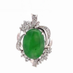 Pt･Pm900 翡翠・ダイヤモンド D2.17ct