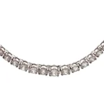 K18WG ダイヤモンド ネックレス10.9ct