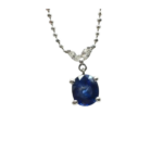 Pt850/Pt900 サファイヤ ダイヤモンド ネックレス 1.58ct 0.12ct