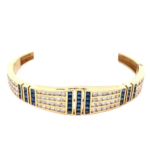 K18 ダイヤモンド・サファイヤ ブレスレット/バングル S2.24・D2.85 ct