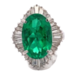 Pt･Pm850 コロンビア産エメラルド・ダイヤモンド リング 5.31 ct D1.85 ct