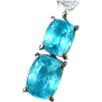 Pt･Pm900 パライバトルマリン・ダイヤモンド ペンダントトップ 1.61・D0.22ct