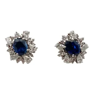 Pt･Pm900 サファイア・ダイヤモンド 1.313・1.334・0.5・0.5ct