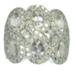K18 モルガナイト ダイヤモンド リング 3.59ct 1.29ct