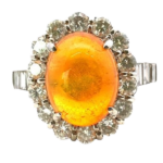 Pt･Pm900 ファイヤーオパール・ダイヤモンド 4.69・D1.798ct