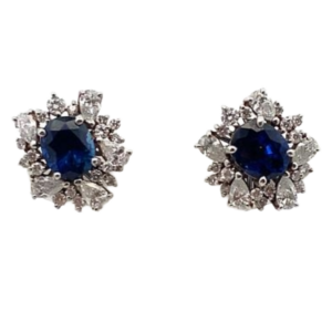 Pt･Pm900 サファイア・ダイヤ 1.313・1.334・0.5・0.5ct
