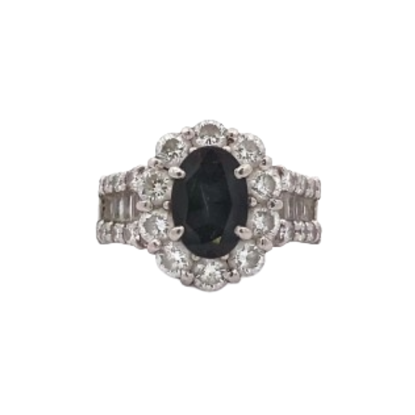 Pt･Pm900 ブラジル産アレキサンドライト・ダイヤモンド リング 2.07 ct D2.07 ct