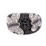 K18WG ダイヤ・ブラックダイヤモンド リング D1.25 ct